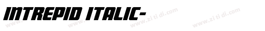 Intrepid Italic字体转换 Intrepid Italic字体转换